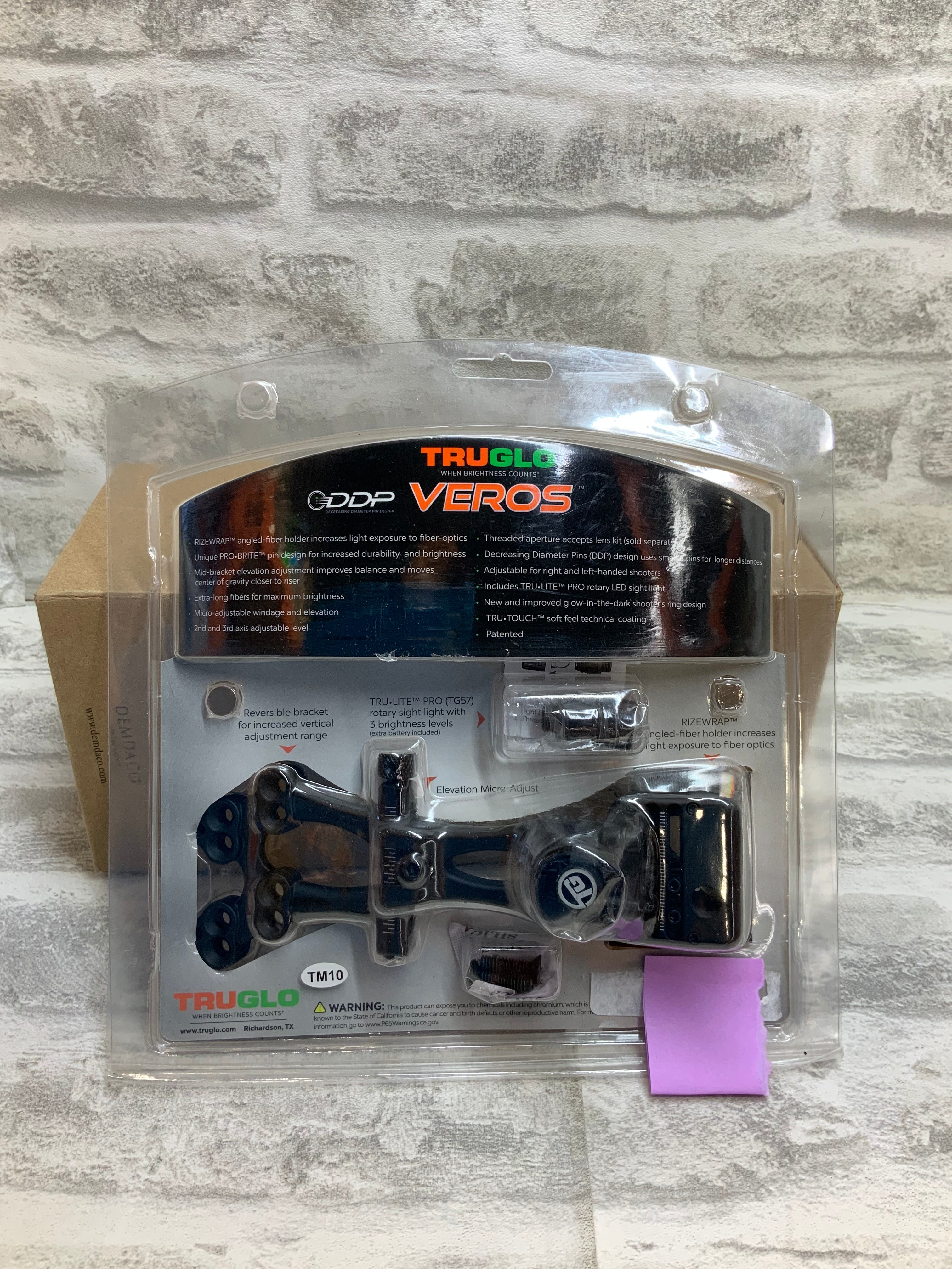 TRUGLO Veros 5-Pin Ultra-Bright Black Hunting Bow Sight (7539672547566)